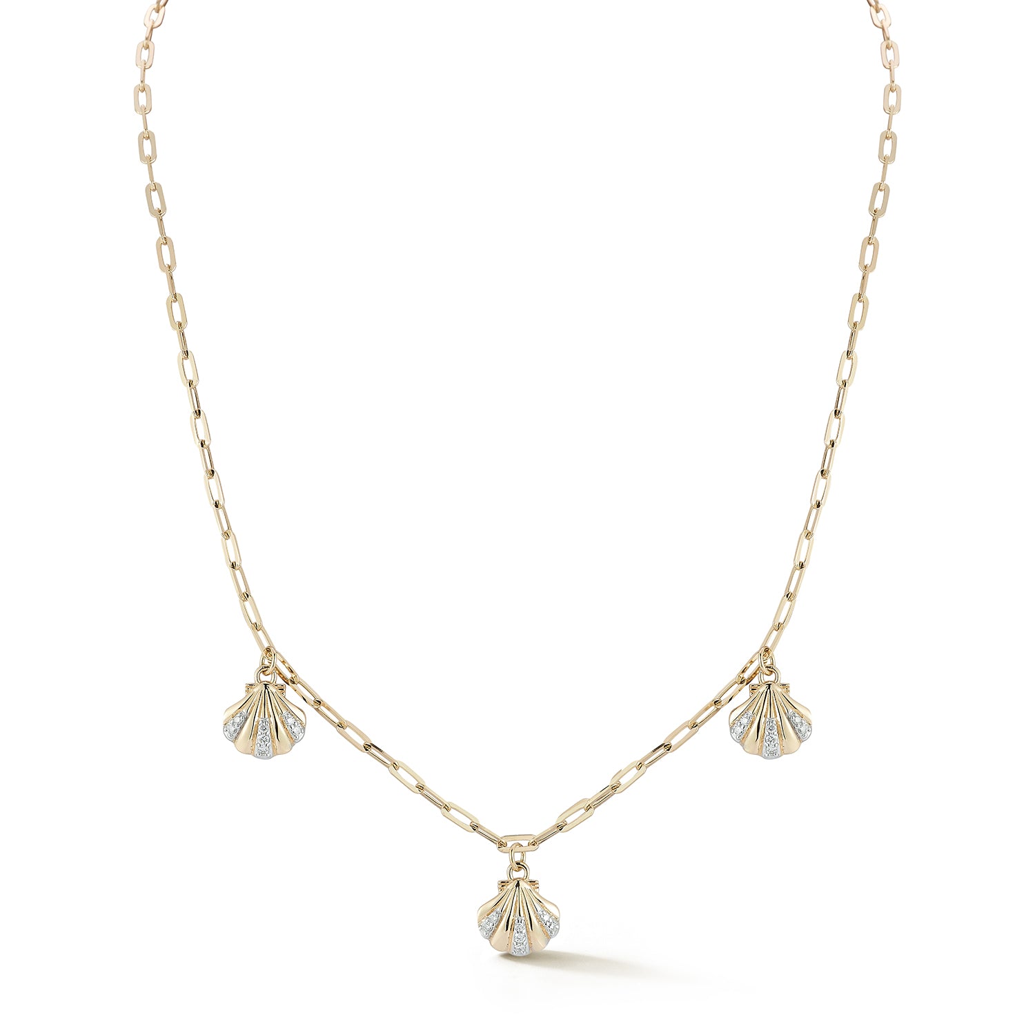 14kt 3 Petite Venus Shell Necklace - Image 3