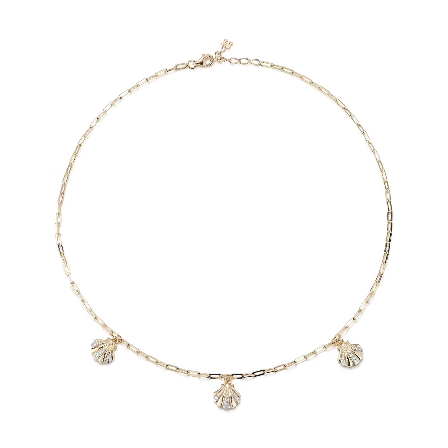 14kt 3 Petite Venus Shell Necklace - Image 7