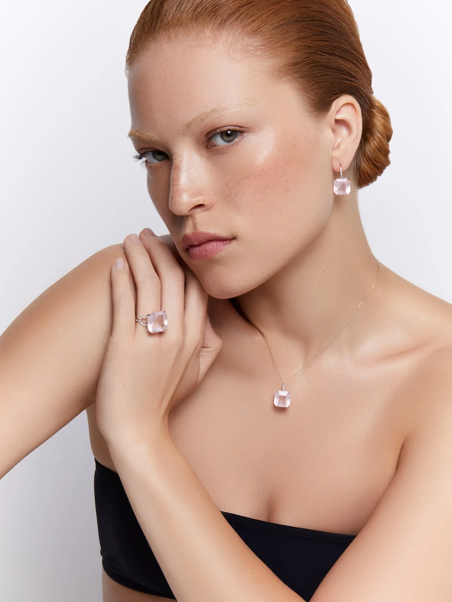 14kt Asscher Cut Pink Topaz Necklace - Image 7