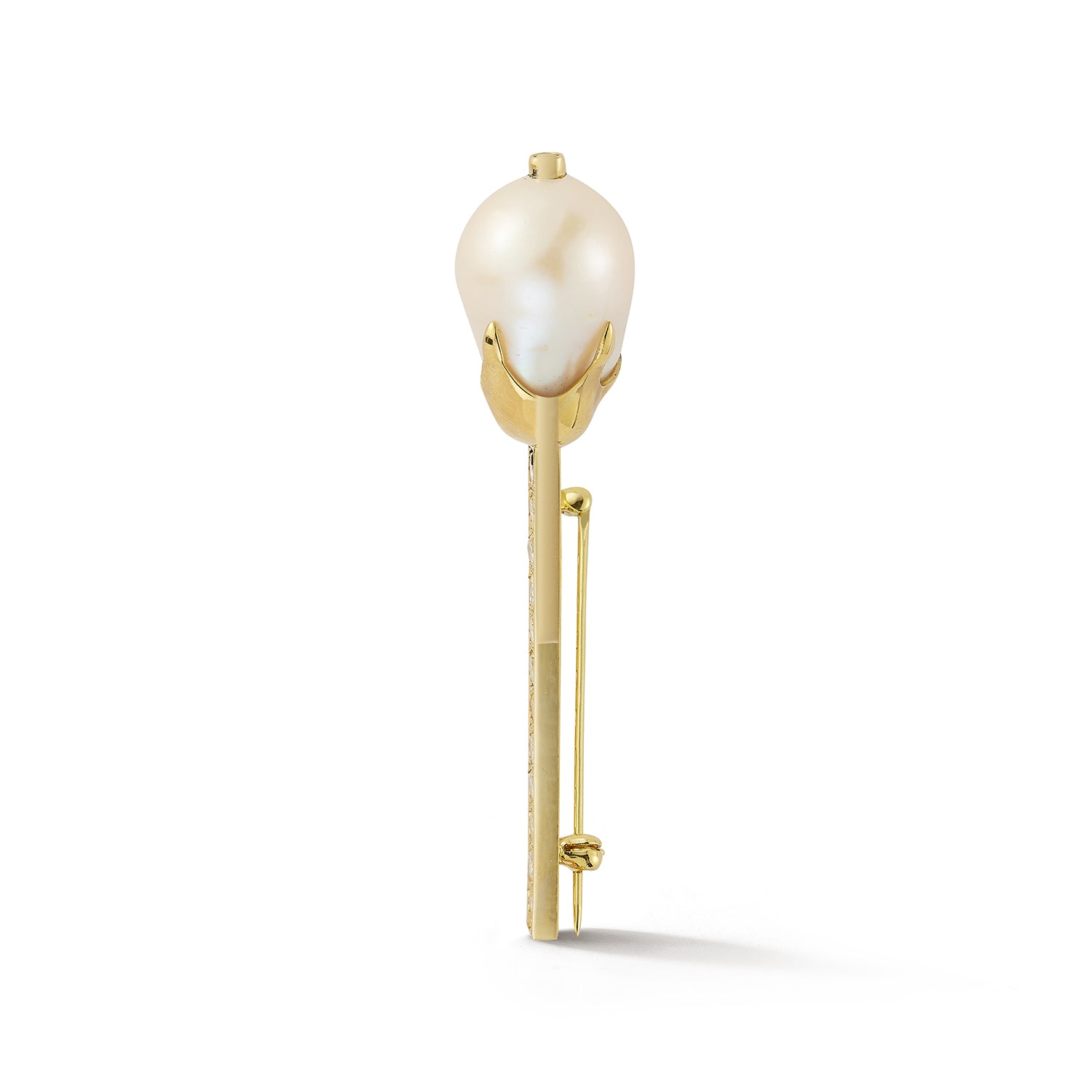 14kt Baroque Pearl Scepter Brooch - Image 5