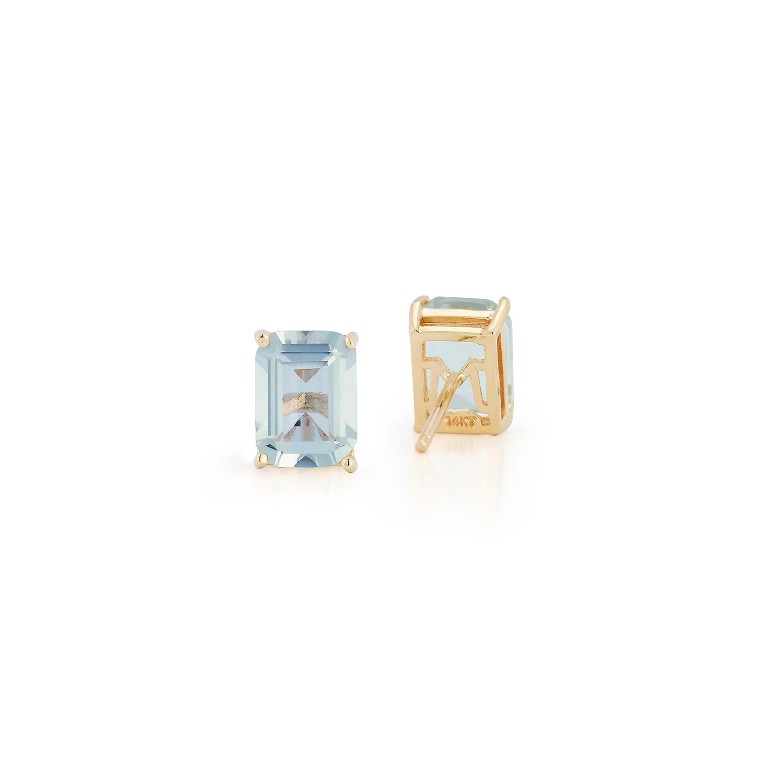 14kt Blue Topaz Studs - Image 4