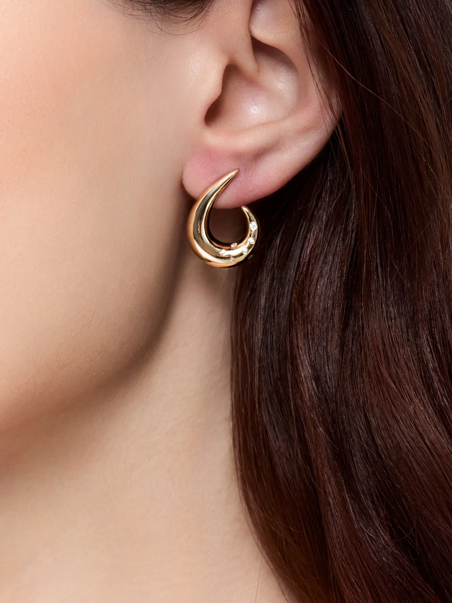 14kt Curl Earrings - Image 2