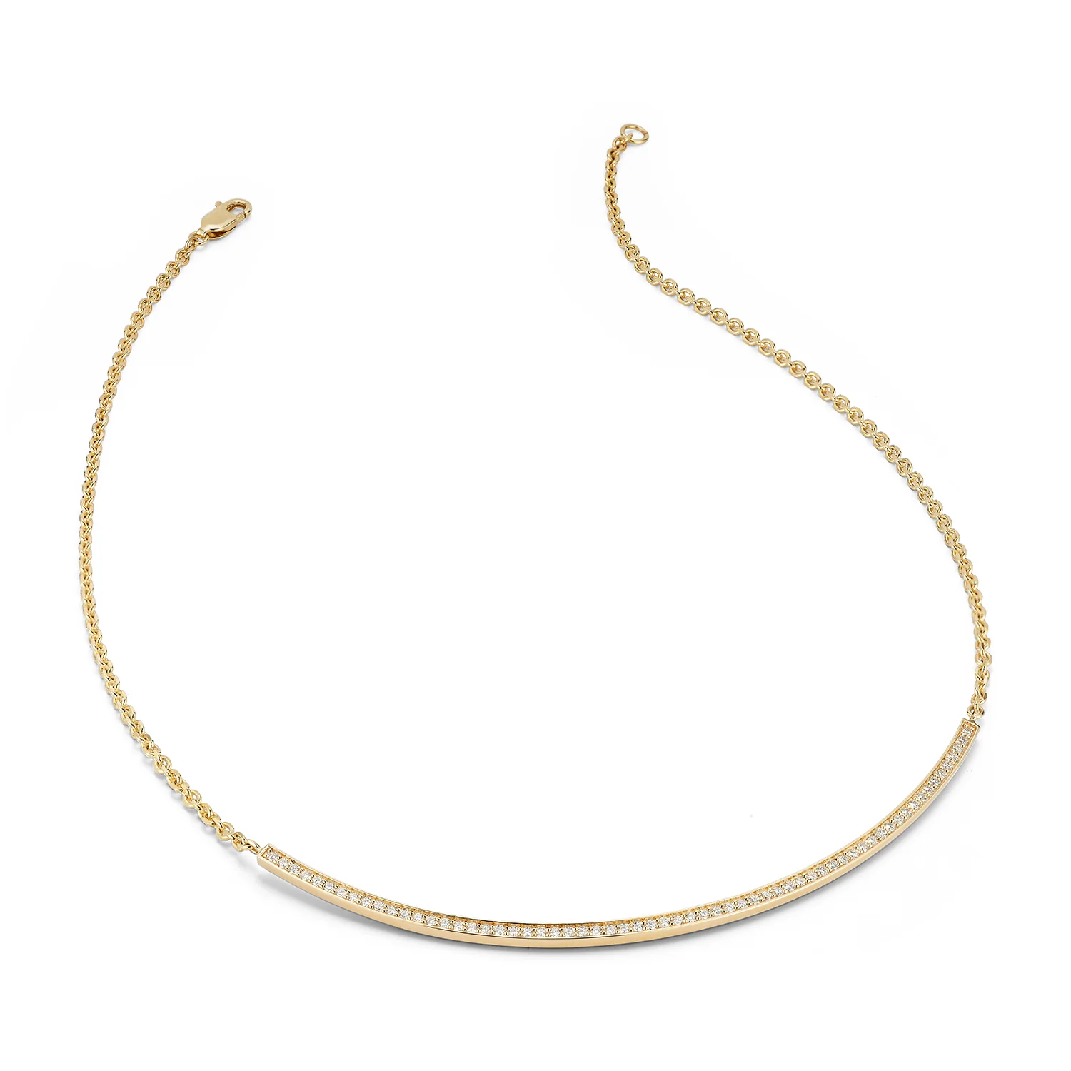 14kt Diamond Bar Collar Necklace - Image 3
