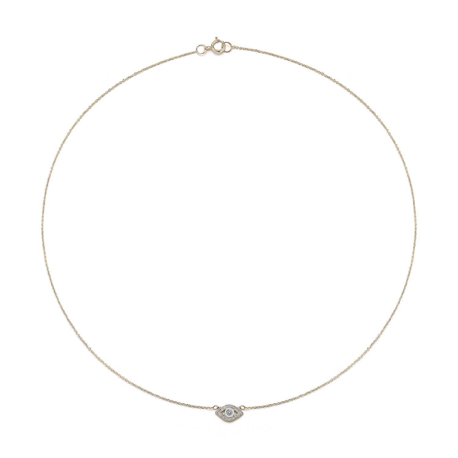 14kt Diamond Evil Eye Necklace - Image 4