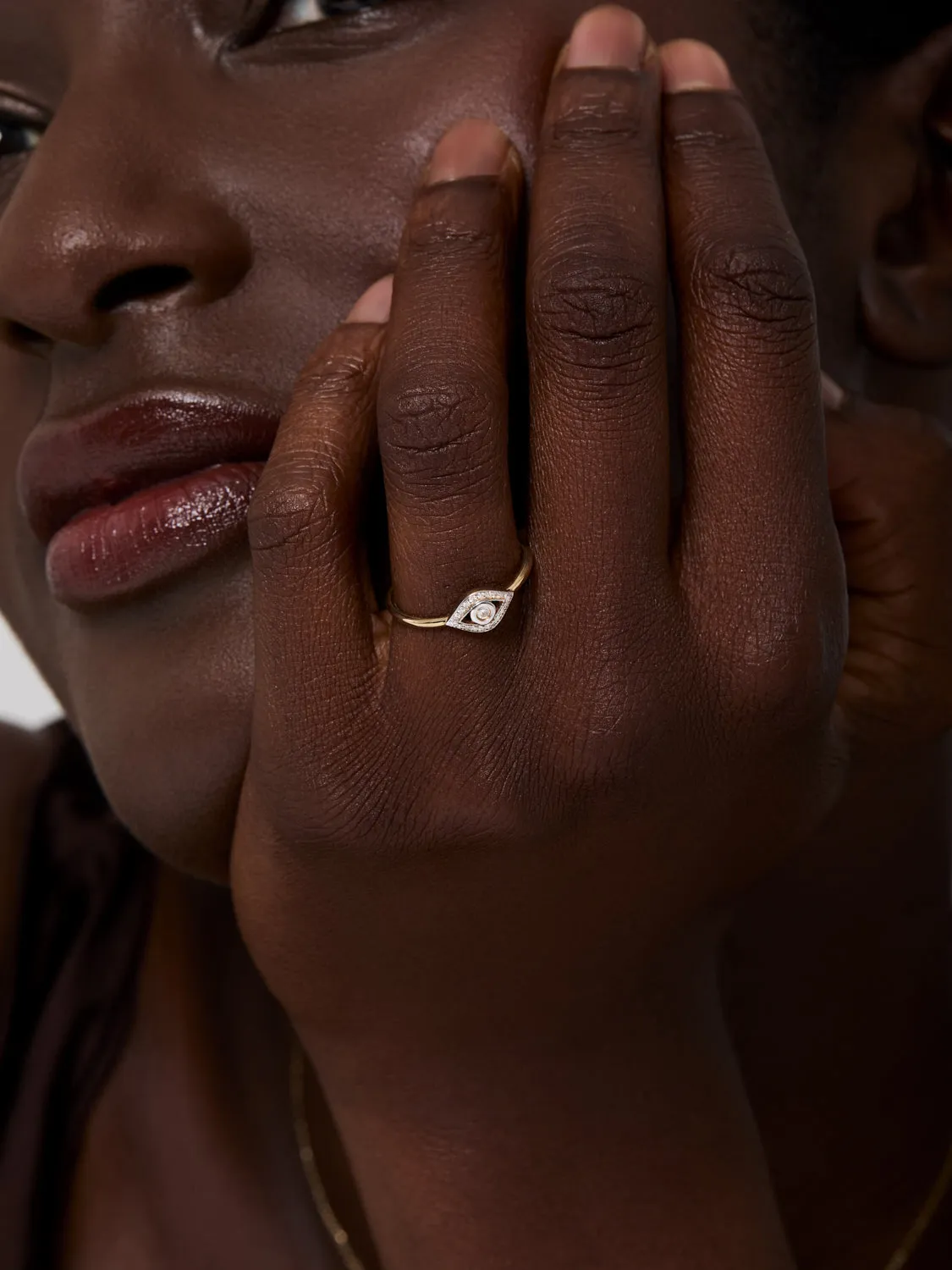 14kt Diamond Evil Eye Ring - Image 3