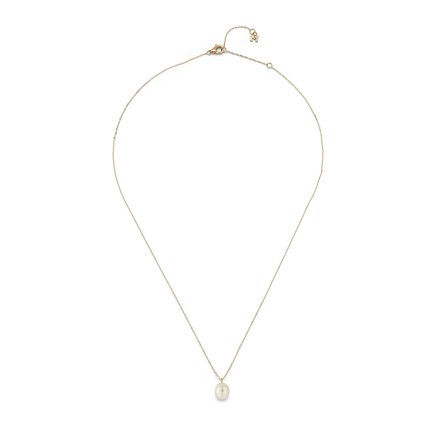 Diamond Studded Baroque Pearl Necklace - Image 4