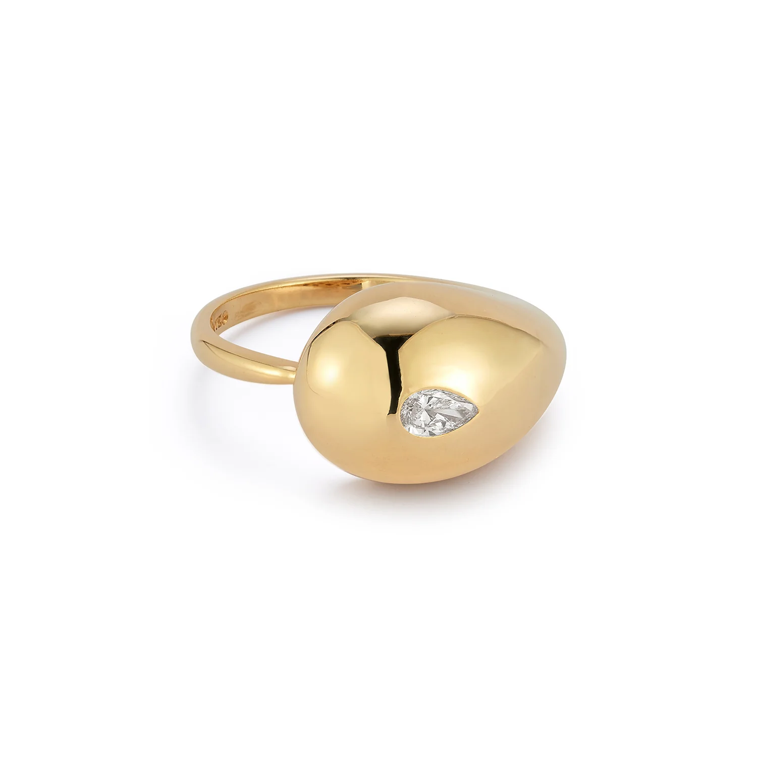 14kt Diamond Water Droplet Ring - Image 3