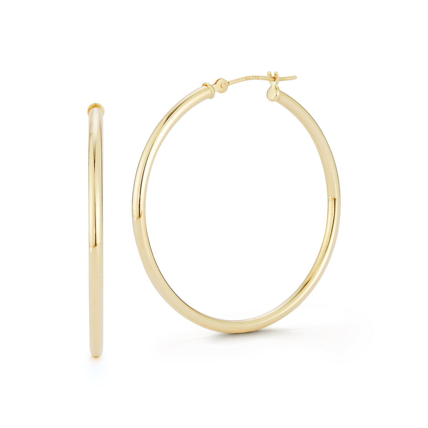 14kt 35mm Gold Hoops