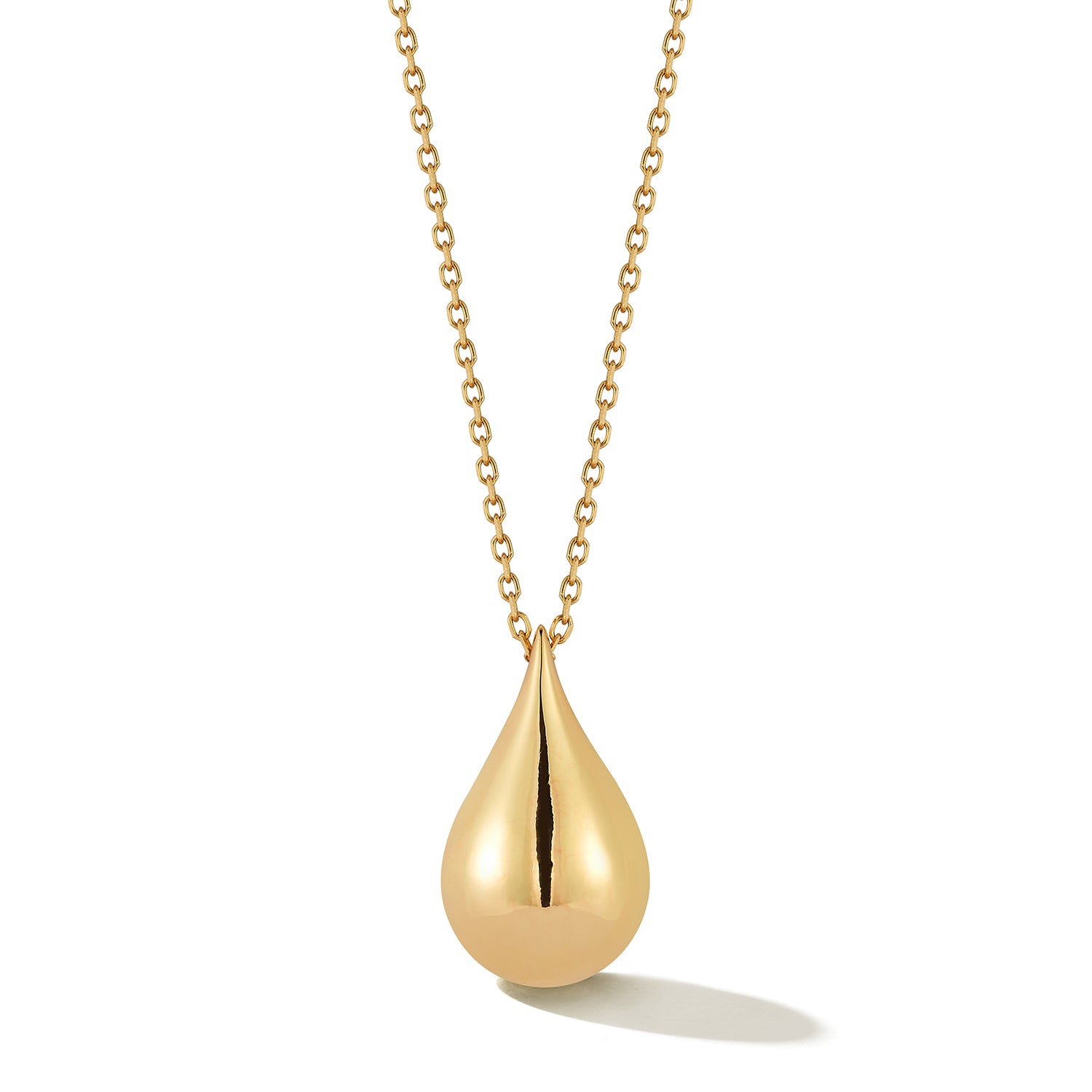 14kt Gold Water Droplet Necklace