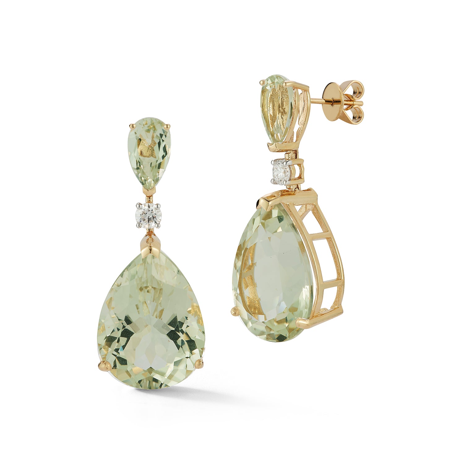 14kt Green Amethyst Sophia Earrings - Image 3