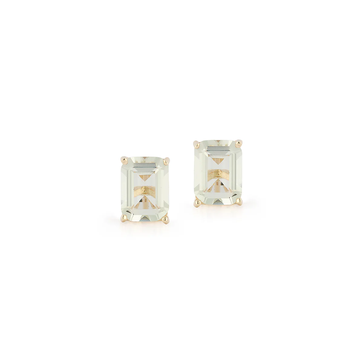 14kt Green Amethyst Studs - Image 4