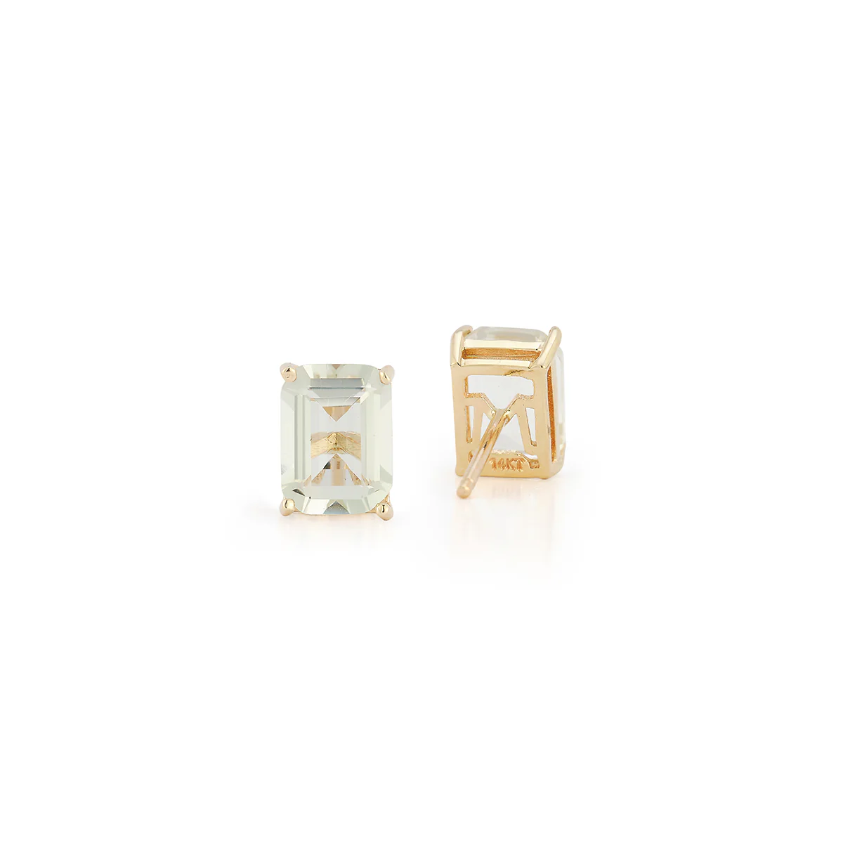 14kt Green Amethyst Studs - Image 5