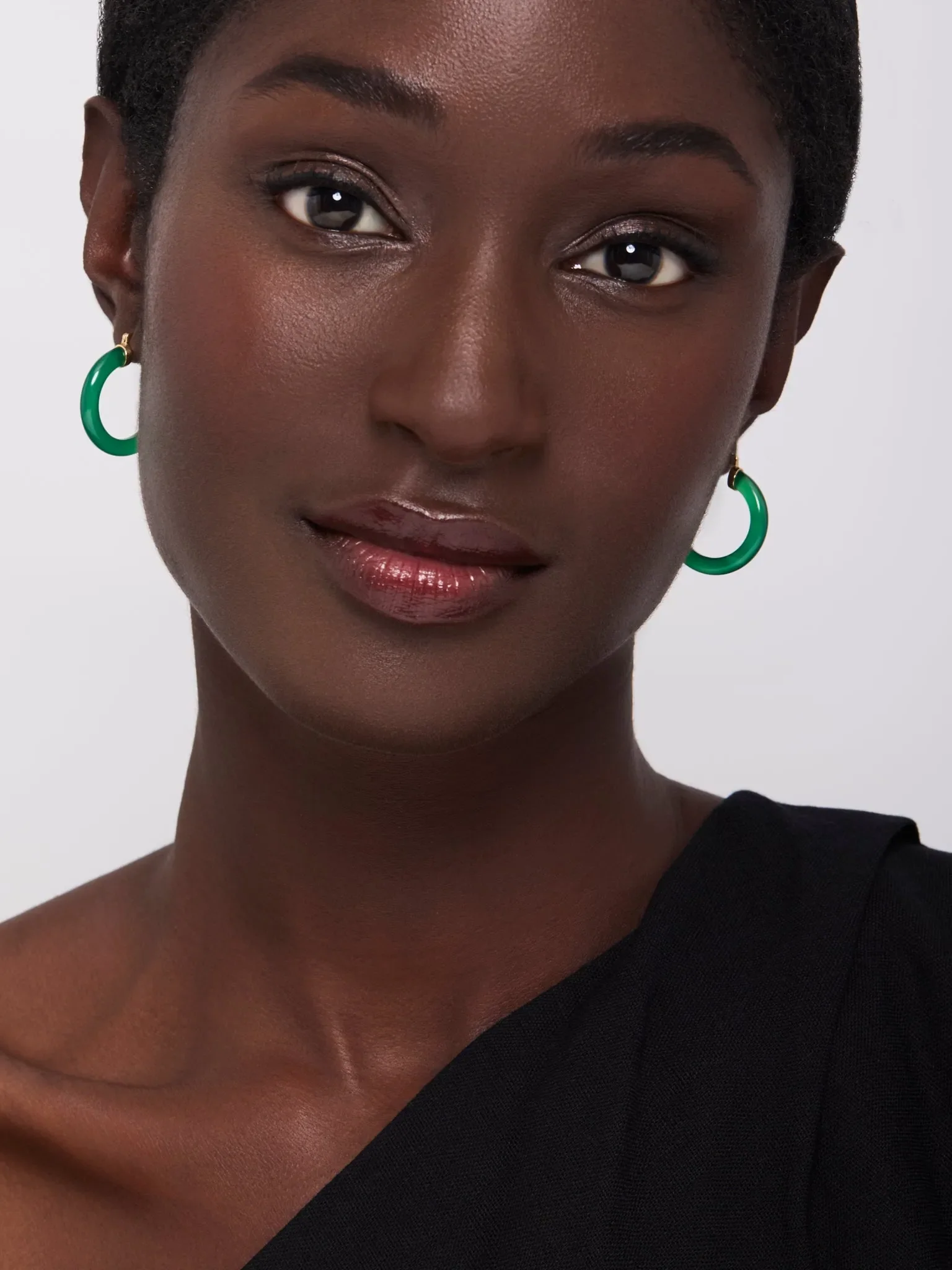 Green Chalcedony Hoops - Image 2