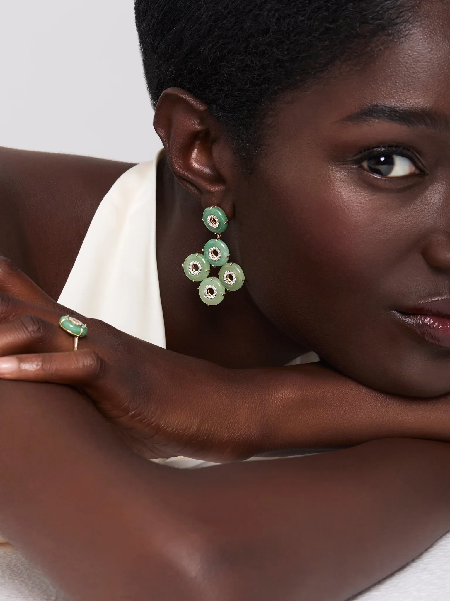 14kt Jade Donut Galore Earrings - Image 3