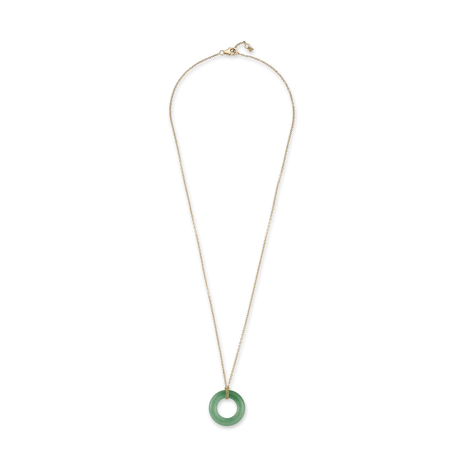 14kt Jade Donut Necklace - Image 4