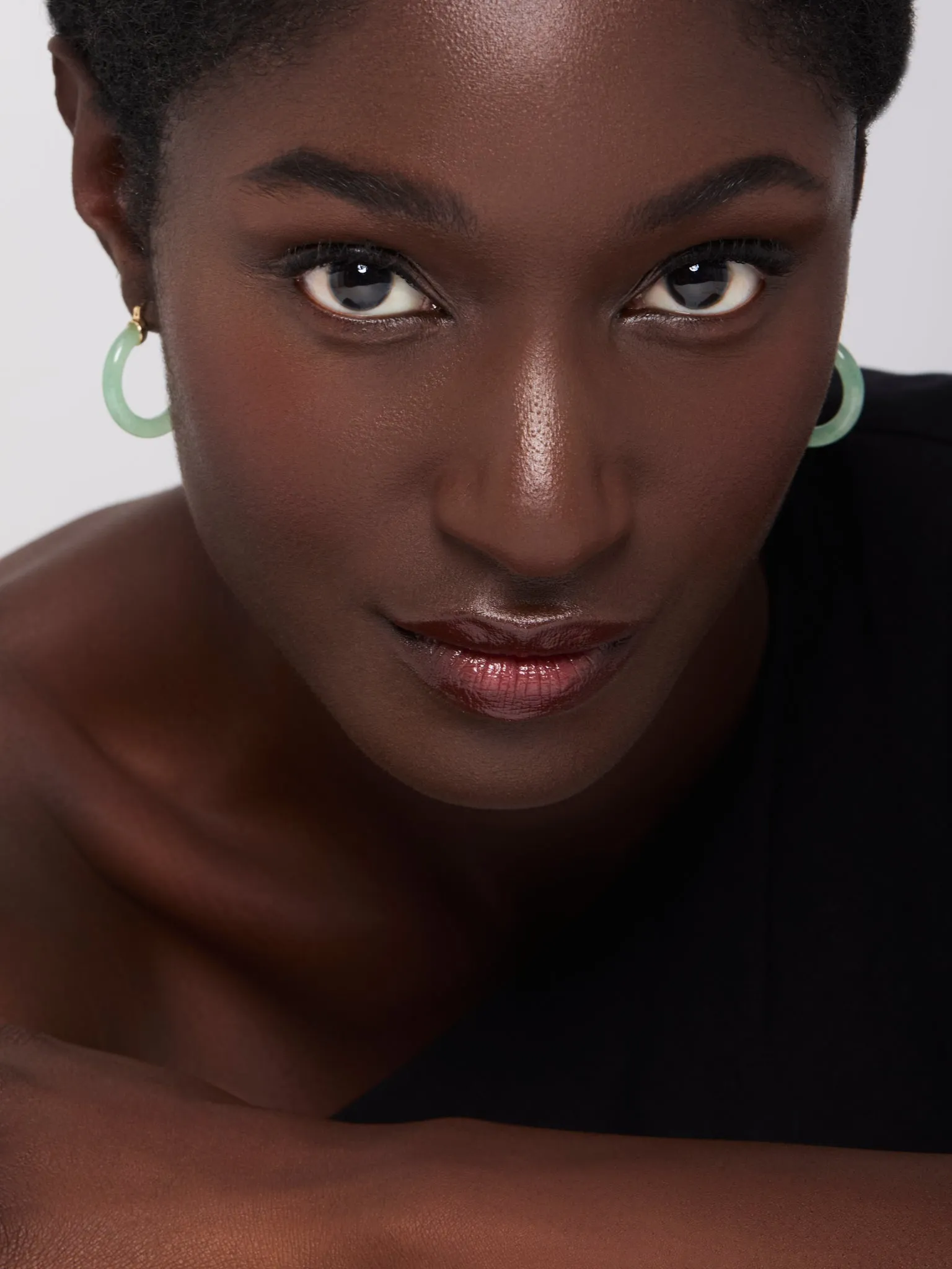 14kt Jade Hoops - Image 6