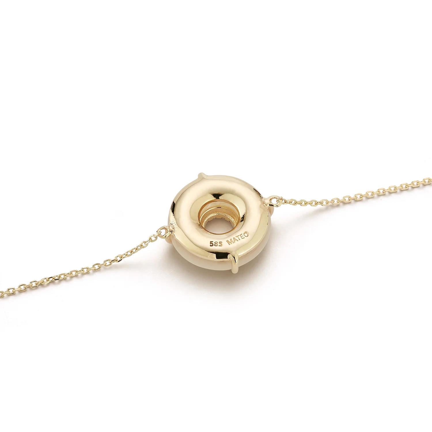 14kt Lapis Donut Diamond Inner Circle Chain Bracelet - Image 4