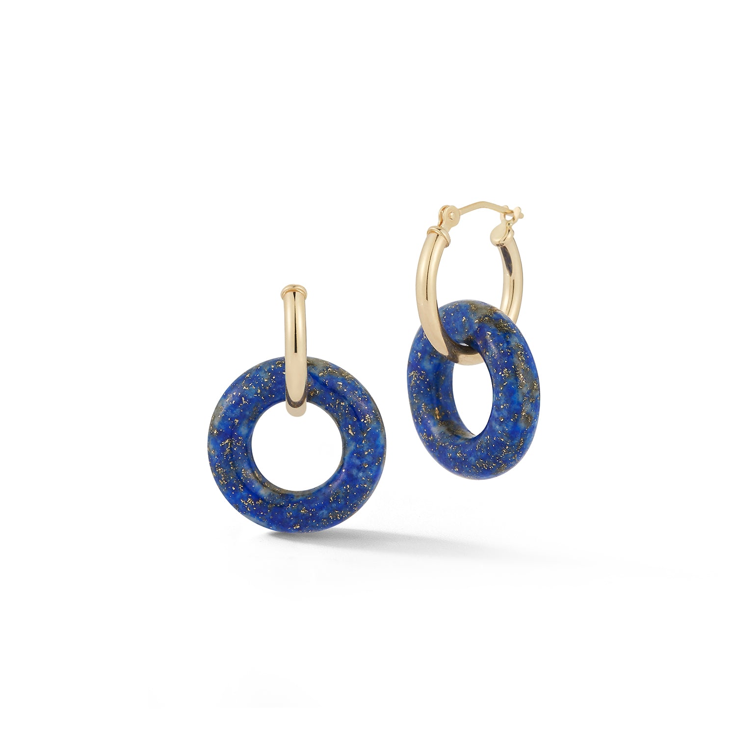 14kt Lapis Donut Hoops - Image 2