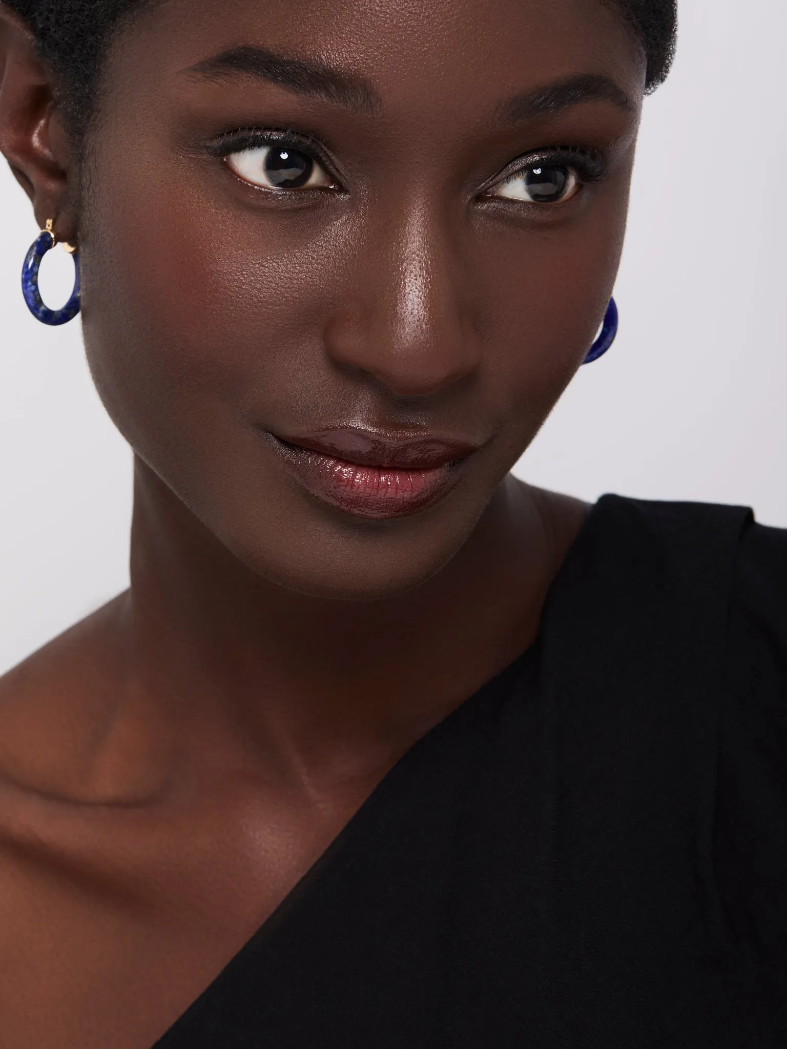 14kt Lapis Hoops - Image 5