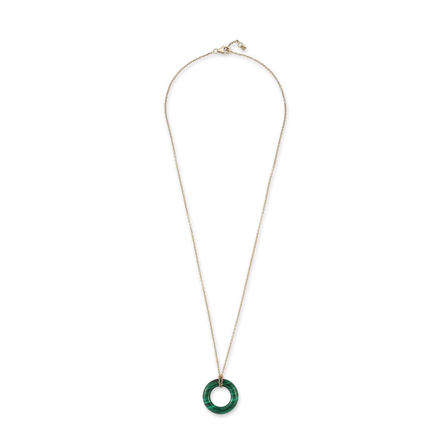 14kt Malachite Donut Necklace - Image 4