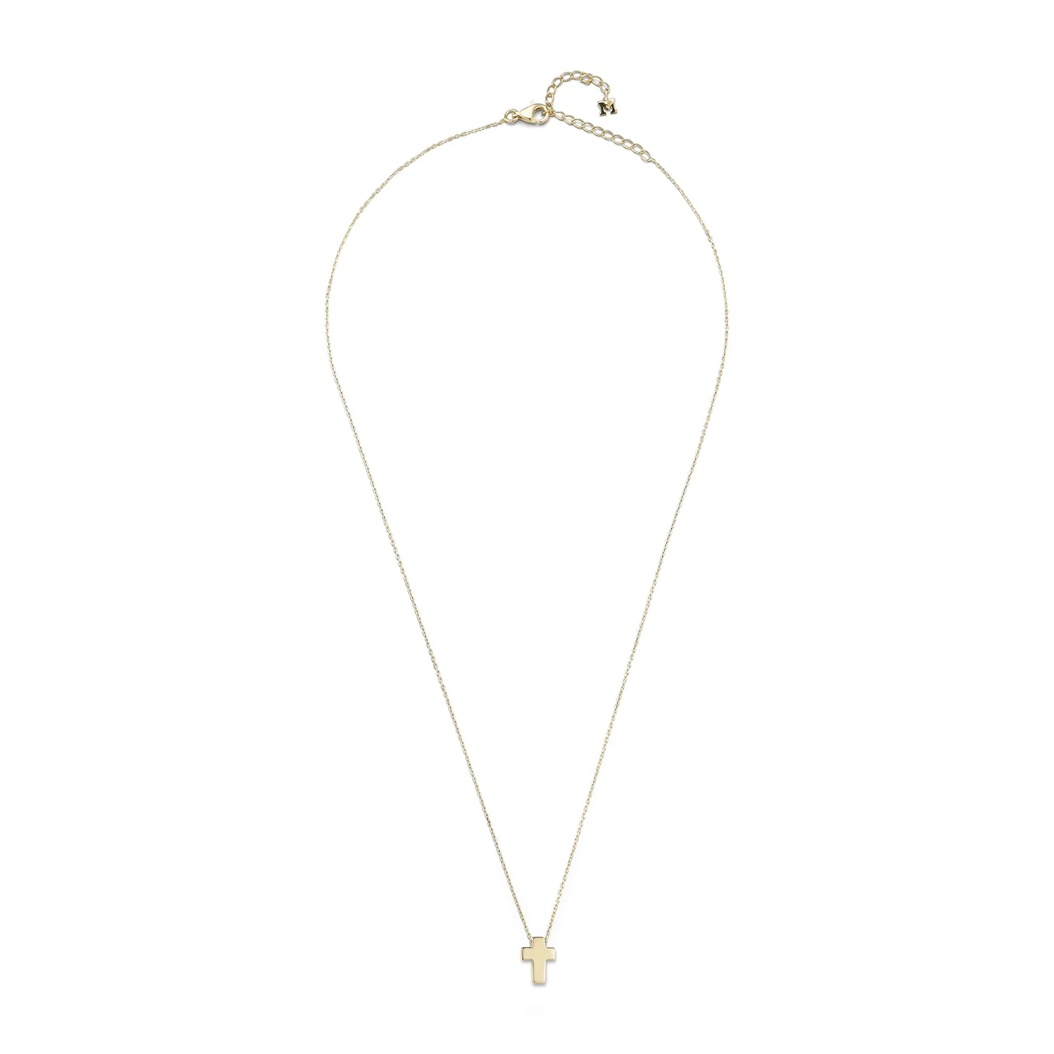 14kt Mini Suspended Cross Necklace - Image 4