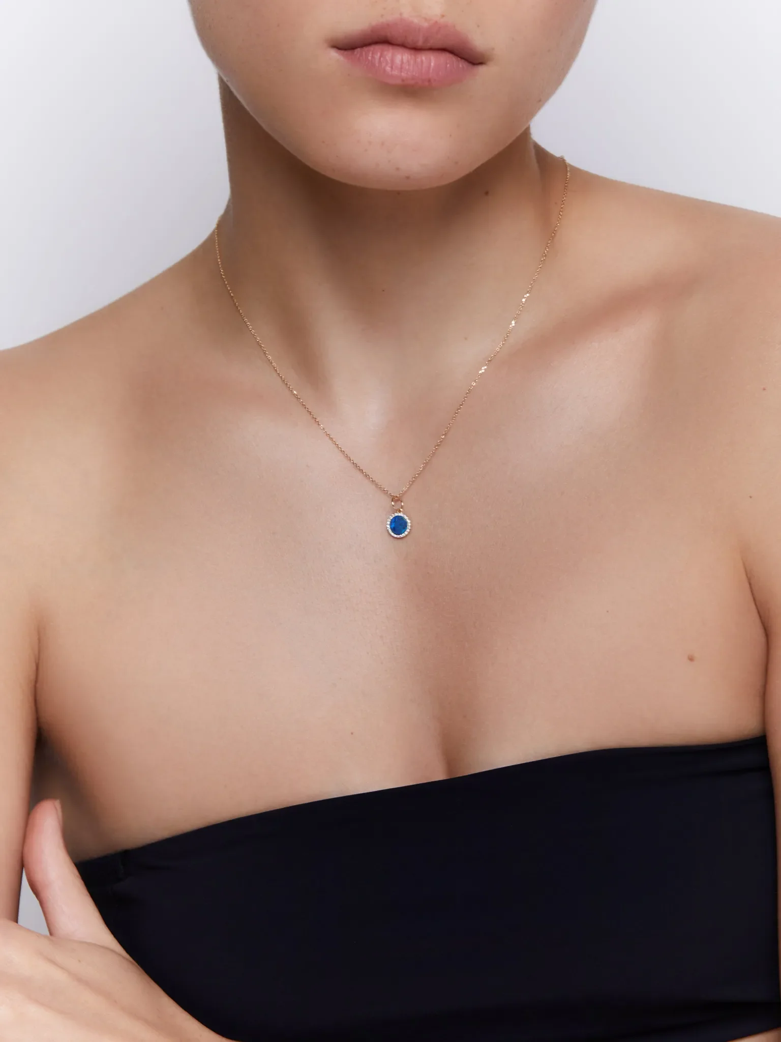 14kt Opal and Diamond Necklace - Image 5