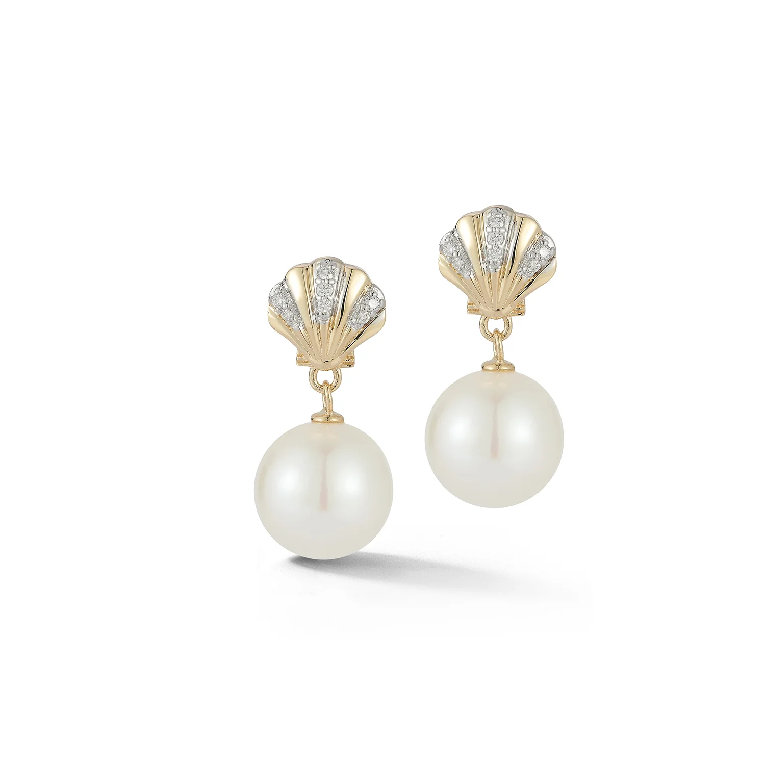 14kt Petite Venus Pearl Drop Earrings - Image 3