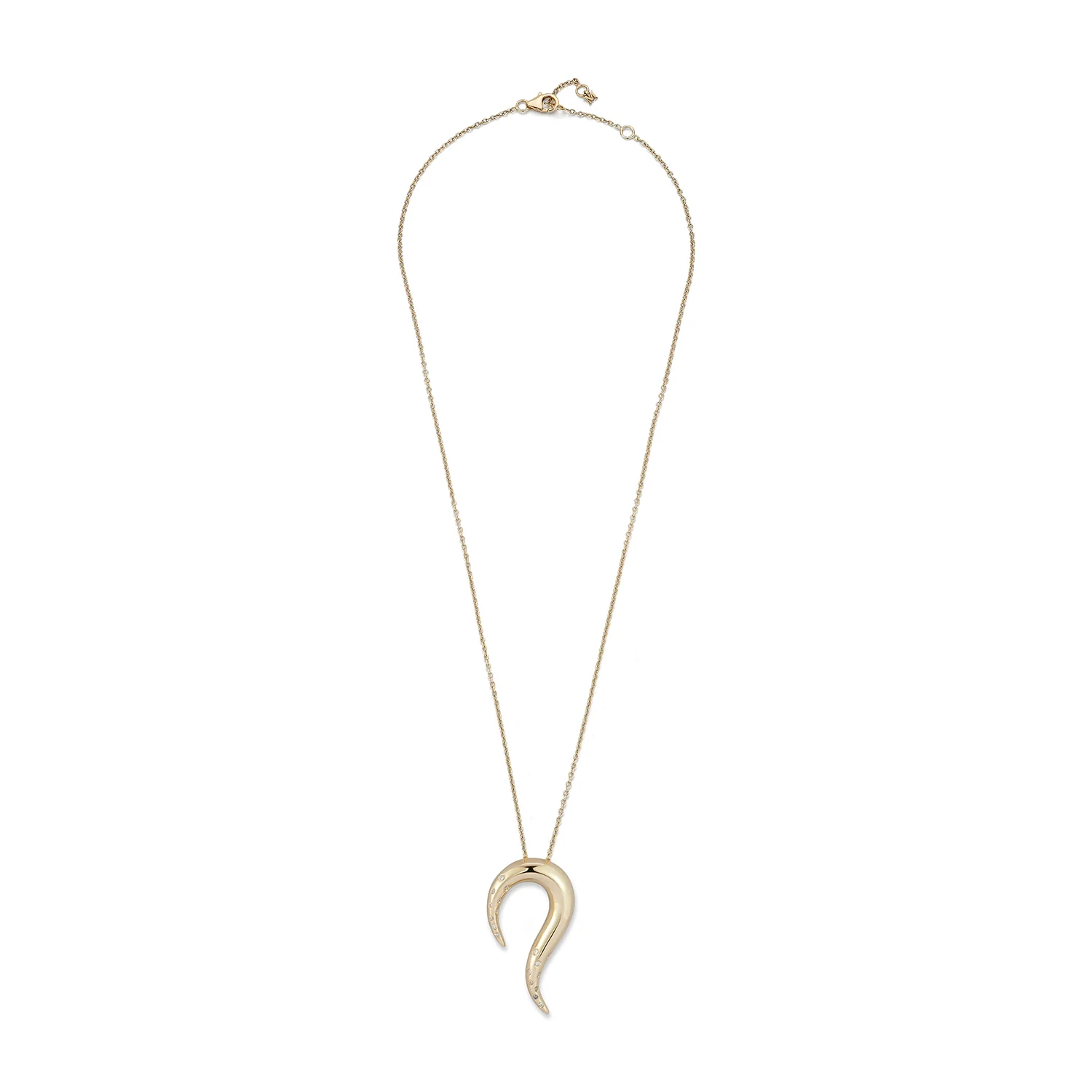 14kt Swoosh Necklace - Image 4
