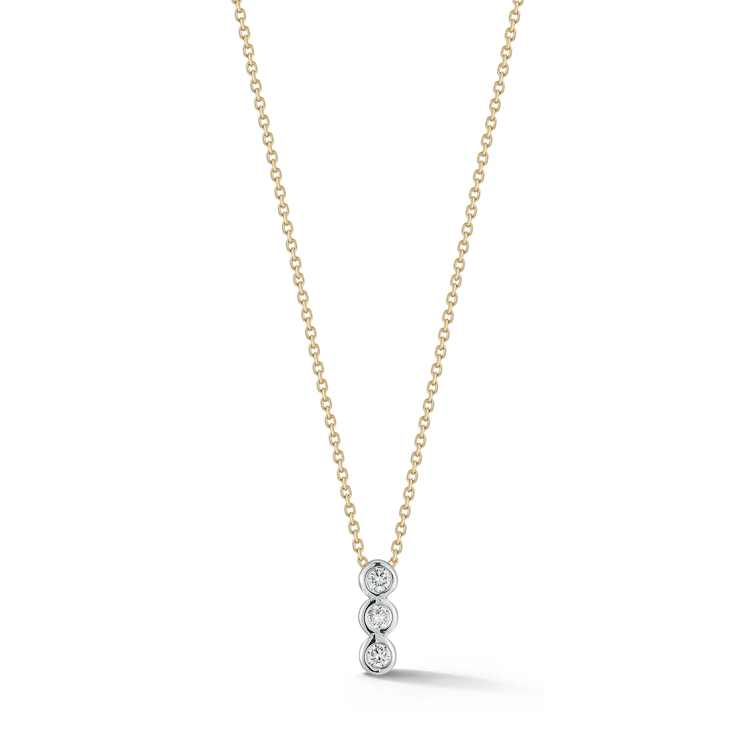 14kt Trio Diamond Bar Necklace