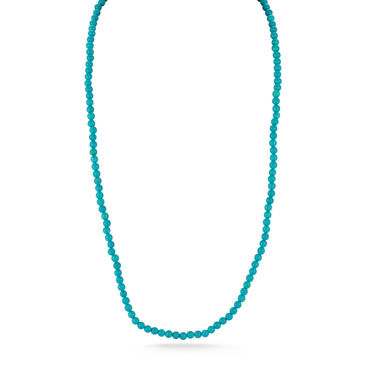14kt Turquoise Beaded Necklace 22" - Image 4