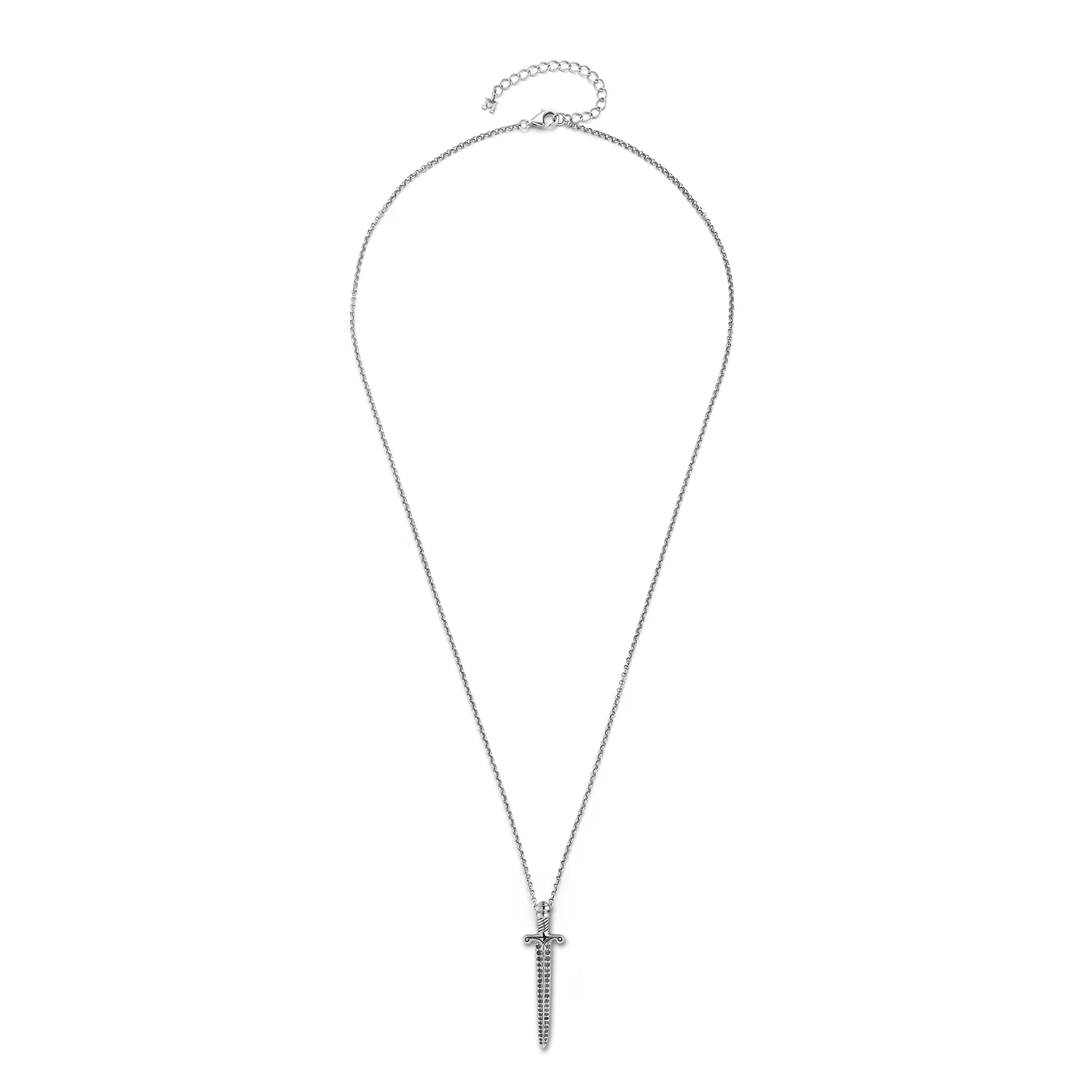 Black Diamond Knight's Sword Necklace - Image 4