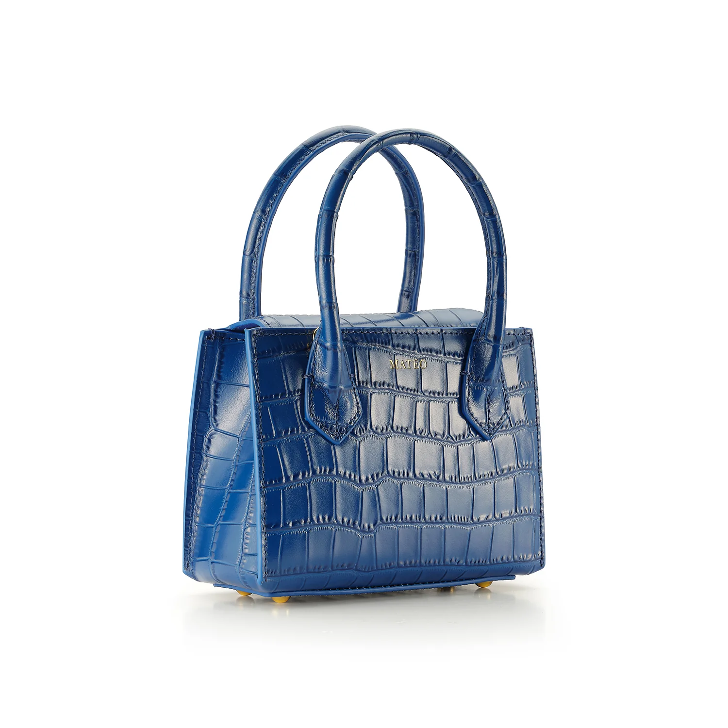 Blue Sapphire Croc Diana Bag - Image 3