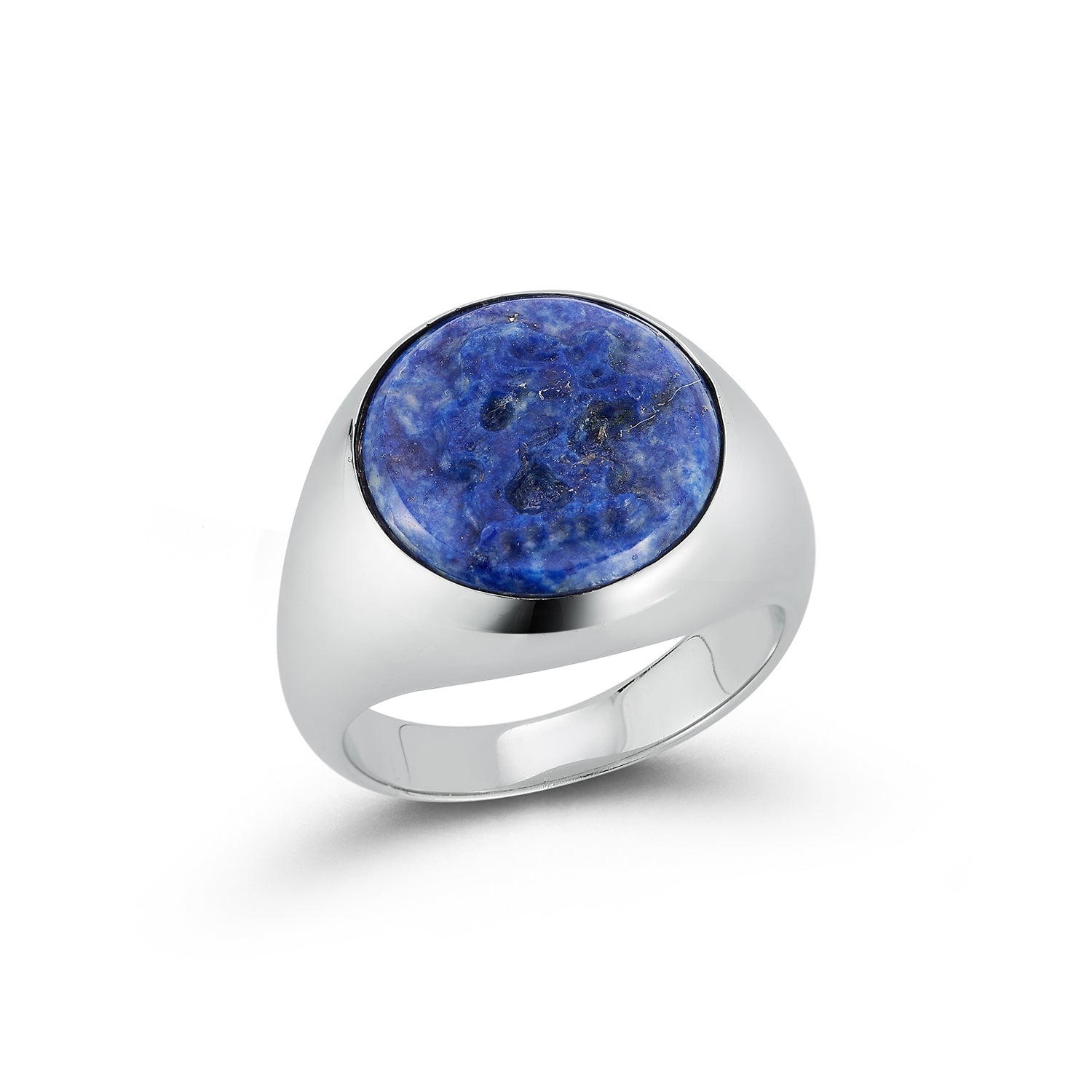 Carved Lion Lapis Ring - Image 2