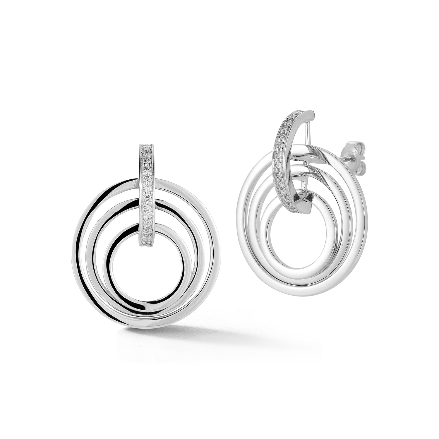 Diamond Orbit Earrings - Adjustable - Image 3