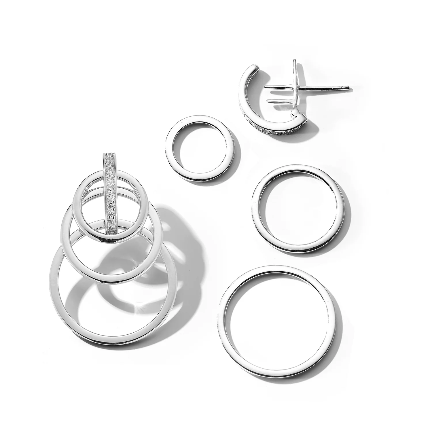 Diamond Orbit Earrings - Adjustable - Image 4
