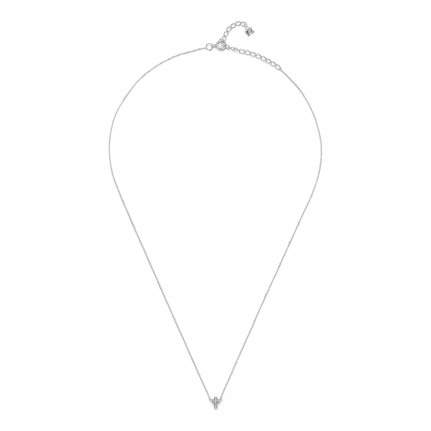 Diamond Suspended Cross Necklace - Image 6