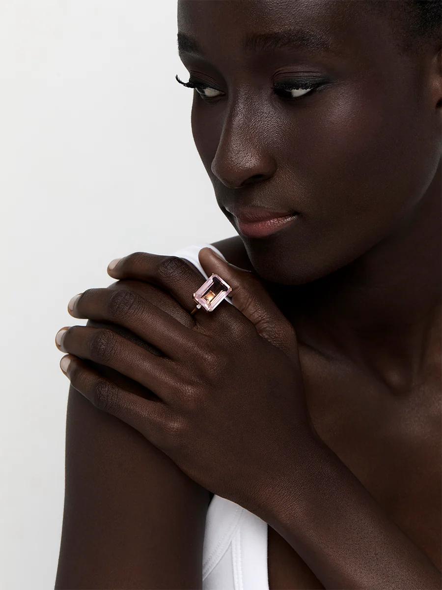 14kt East West Pink Topaz Ring - Image 4