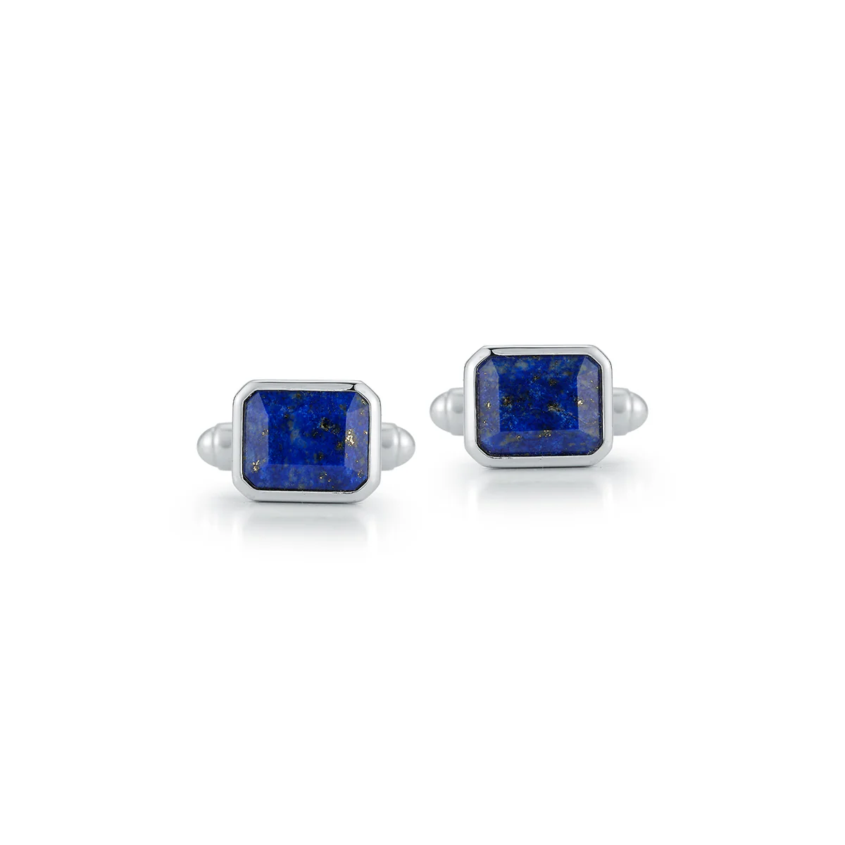 Emerald Cut Lapis Cufflinks - Image 4