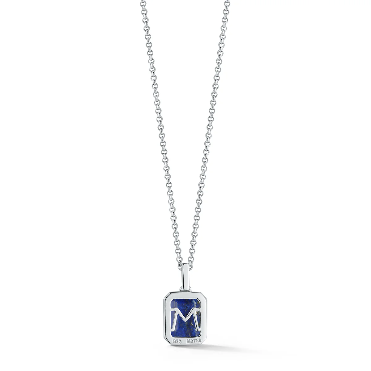 Emerald Cut Lapis Necklace - Image 5