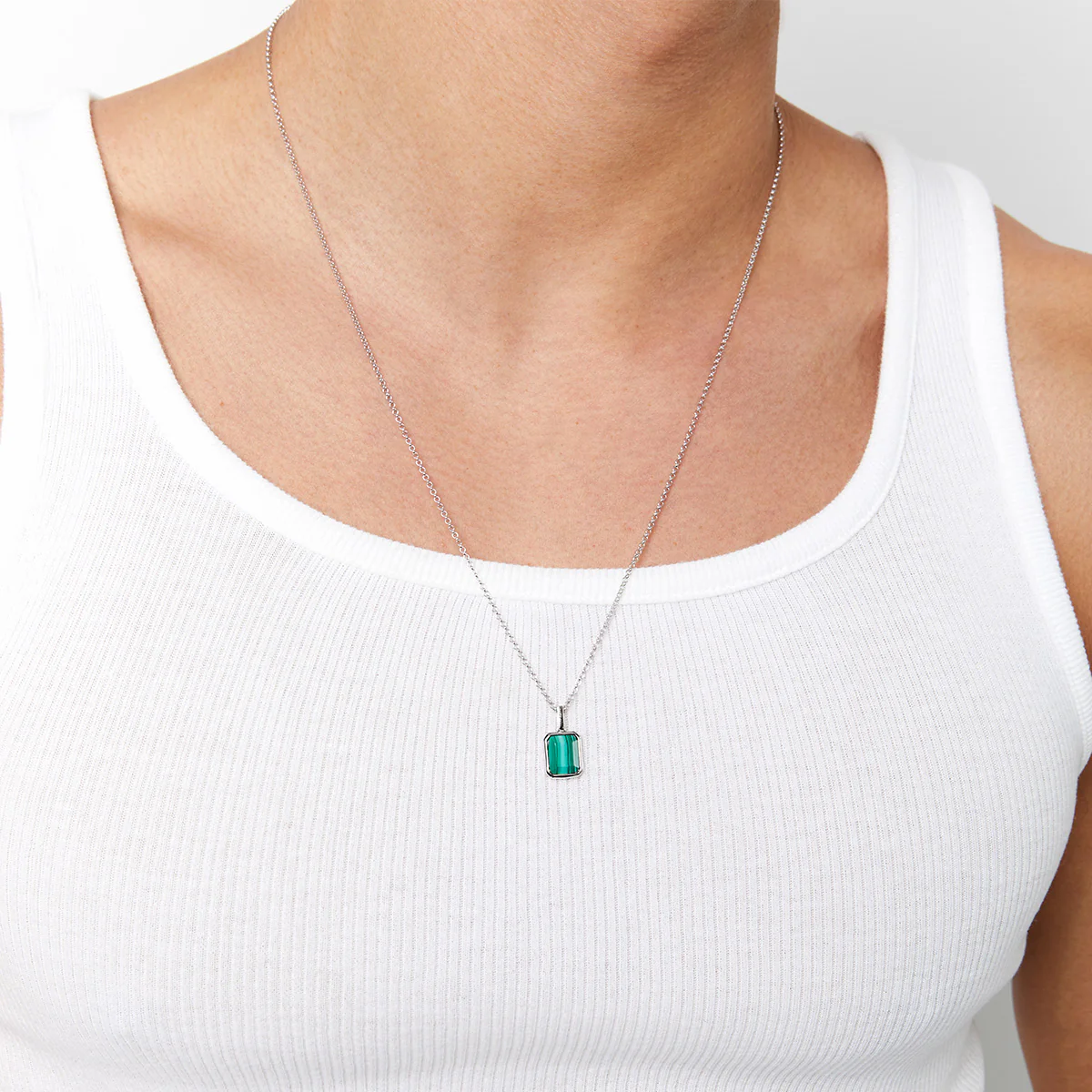 Emerald Cut Malachite Necklace - Image 3