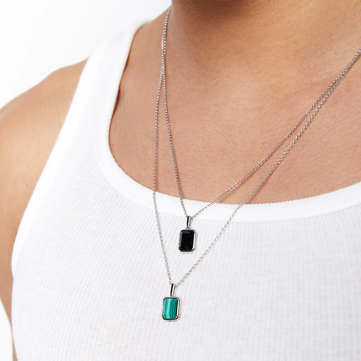 Emerald Cut Malachite Necklace - Image 4