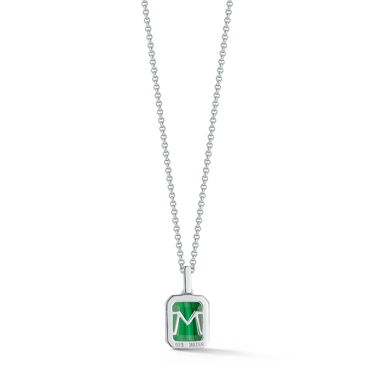 Emerald Cut Malachite Necklace - Image 6