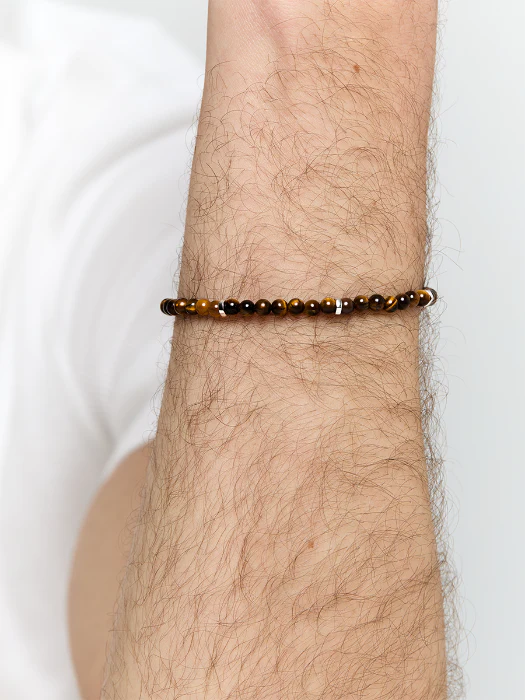Hex Nut Tigers Eye Bead Bracelet - Image 3