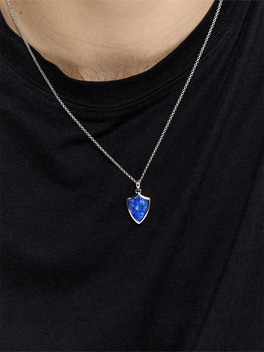 Lapis Shield Necklace - Image 3