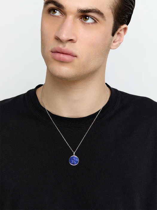 Lion Carved Lapis Necklace - Image 2