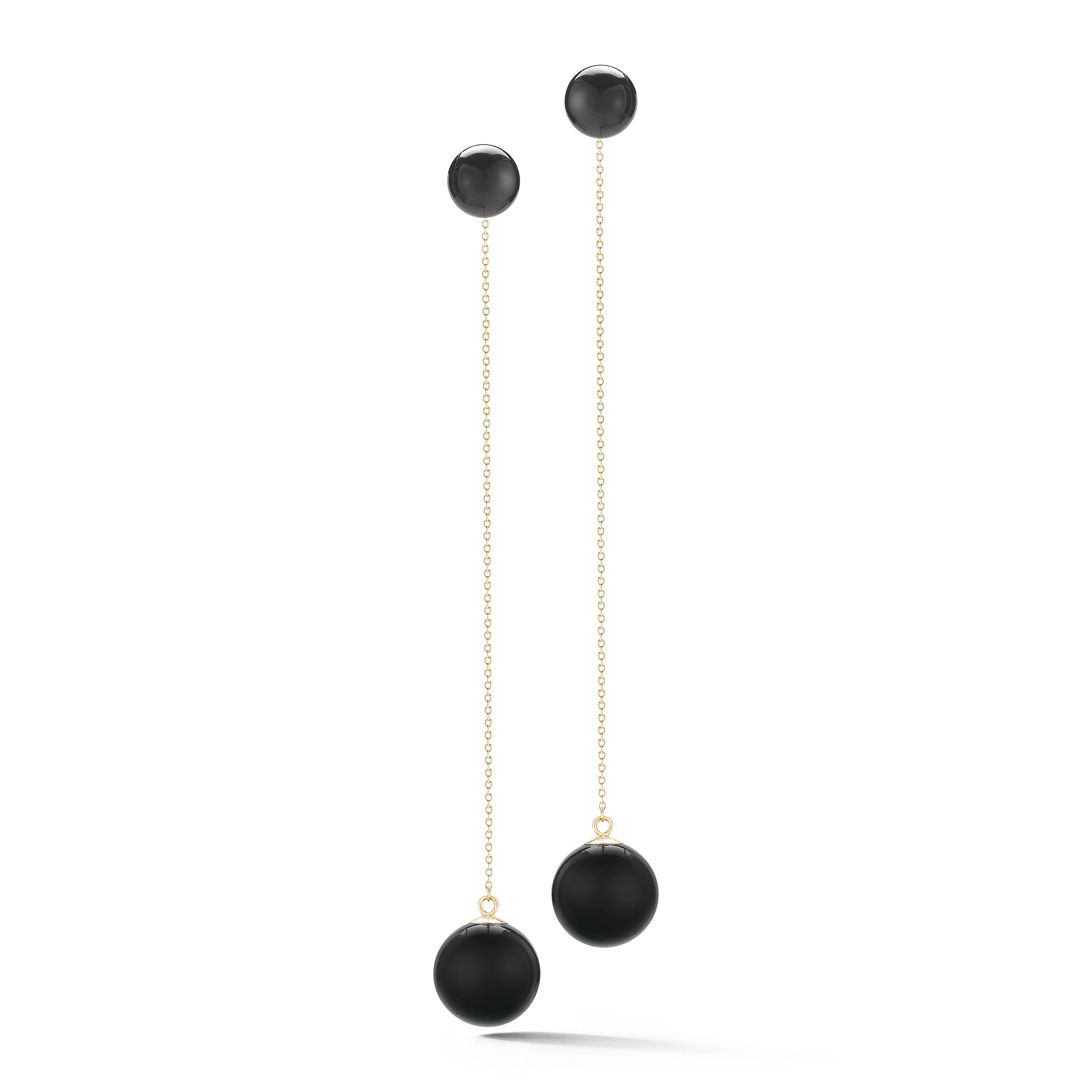 Onyx Ball Drop Earrings