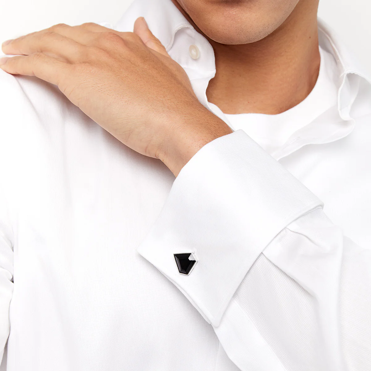 Onyx Pentagon Cufflinks - Image 2