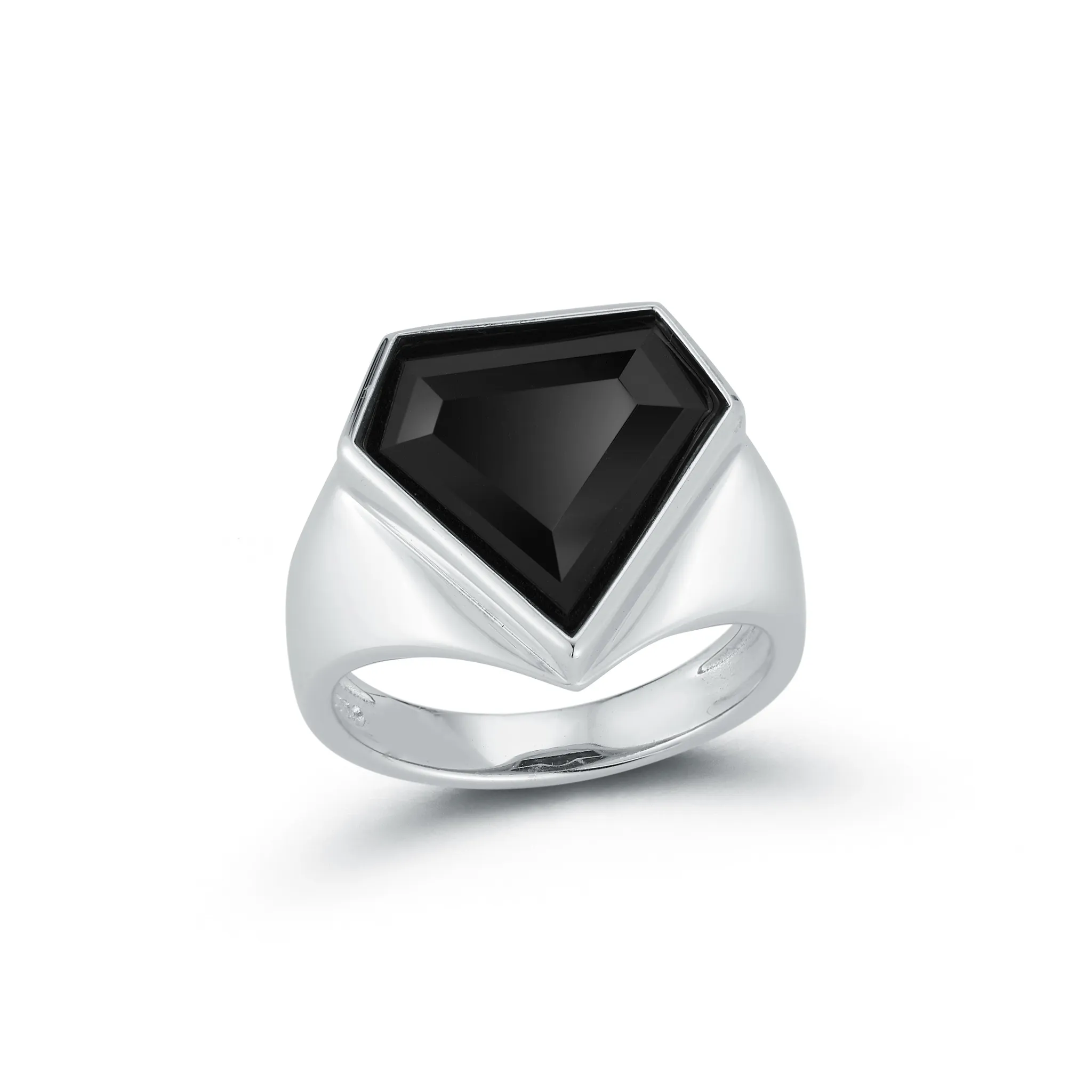 Onyx Pentagon Ring