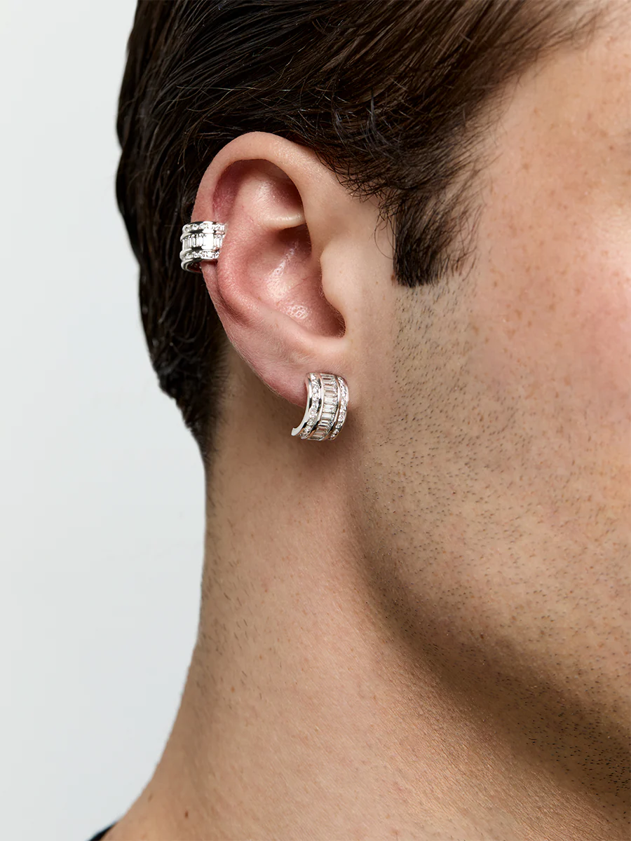 Platinum and Diamond Baguette Ear Cuff - Image 6