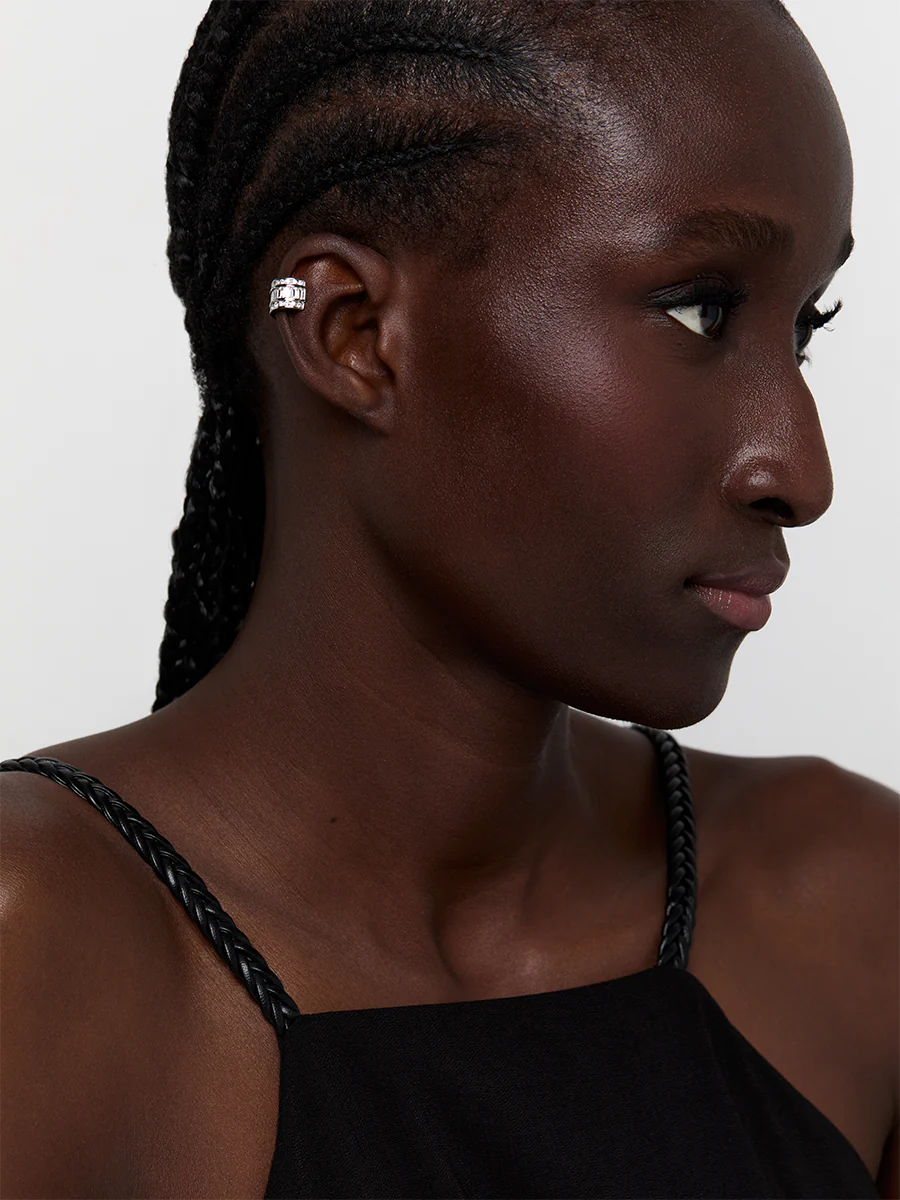 Platinum and Diamond Baguette Ear Cuff - Women - Image 3